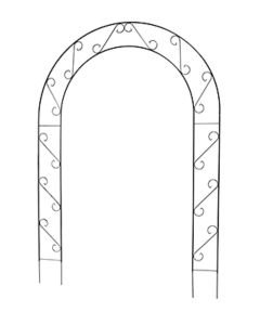 Pergola ogrodowa na kwiaty 240 cm, czarna