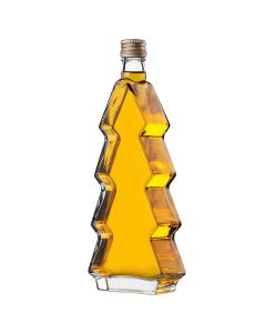 Szklana butelka choinka Enna 500ml ze złotą zakrętką 1 szt.