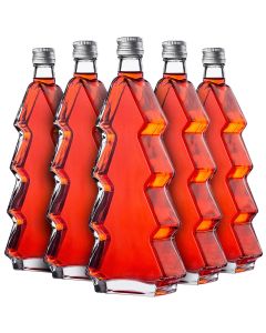 Szklana butelka choinka Enna 500ml z srebrną zakrętką 10 szt.