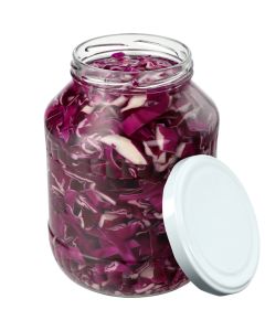 Szklany słój Boro 1,7L 89mm + wieczko białe 1szt