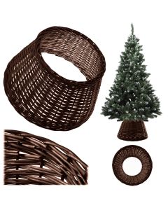 Osłona wiklinowa choinkowa naturalna Aliano 46.5cm ciemna