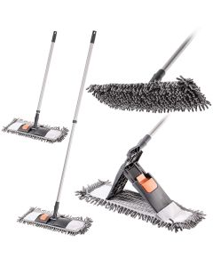 Mop płaski z mikrofibry Vaux 120 cm szary