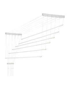 Suszarka sufitowa na pranie Torp, 6 prętów, 190 cm, biała