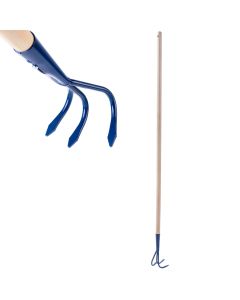 Kultywator ręczny 3-zębny Cogne 142 cm, niebieski