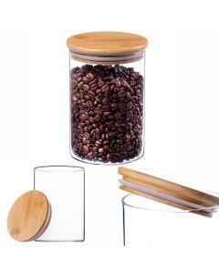 Pojemnik szklany Piney z bambusową pokrywką 1040ml
