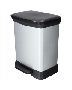 Kosz na śmieci Curver 30L, srebrny