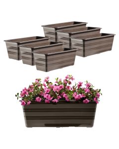 Doniczka balkonowa Catí 40cm brązowa 6szt
