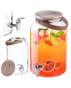 Szklany słój z kranikiem i uchwytem Mandrioli 5.6L