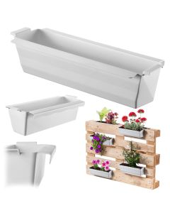 Doniczka do europalet Veere 40.5 cm biała 10 szt.