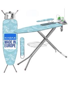 Deska do prasowania z gniazdem i rękawnikiem Gorino 120x38 cm niebieska