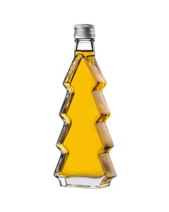 Szklana butelka choinka Enna 200ml z srebrną zakrętką 1 szt.