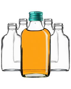 Butelka piersiówka Viane 100ml z zieloną zakrętką 50 szt.