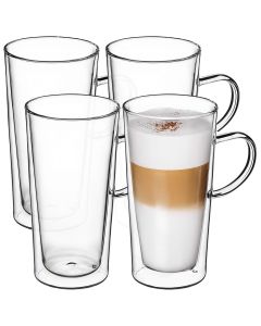 Szklanki termiczne do kawy latte i napojów Haga 470 ml 4 szt.