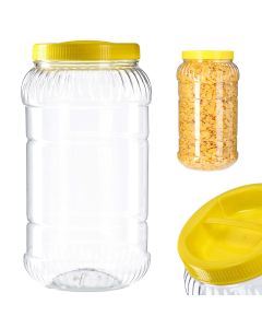 Słoik plastikowy z zakrętką 3L żółty