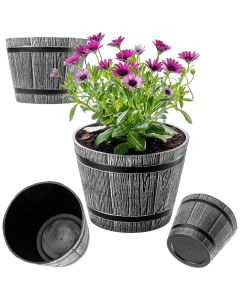 Donica na kwiaty Sori 23 cm, jasny szary