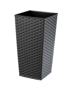 Donica z wkładem rattan Pesaro 19 cm, grafit