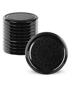 Metalowe wieczka do słoików Sturko 10szt fi 89mm "Czarna koronka"