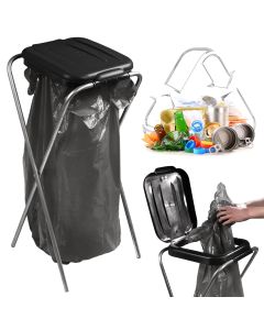 Stojak na worek do segregacji śmieci Bakel pojedynczy czarny