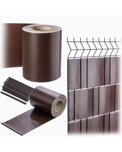 Taśma ogrodzeniowa Langon 19 cm x 35 m brązowa