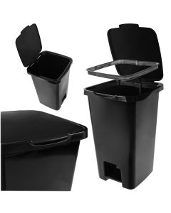 Kosz na śmieci z pedałem Roanne 45L czarny