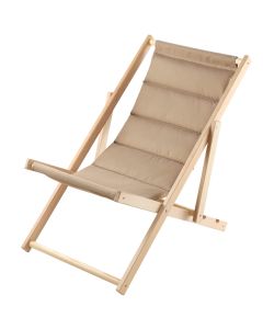 Leżak plażowy z poduszką Troia, cappucino