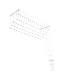 Suszarka sufitowa na pranie Resiga, 5 pręt&oacute;w, 110 cm, biała