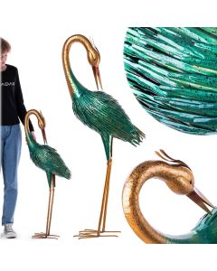 Figura ogrodowa Esson czapla stalowa 105 cm