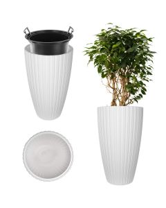 Doniczka z wkładem Lavoye 30cm biała