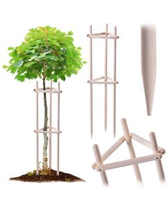 Podpora ogrodowa tr&oacute;jn&oacute;g Redon 130 cm drewniana naturalna