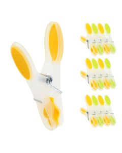 Plastikowe klamerki do bielizny Luant , zielono-ż&oacute;łte, 12 szt.
