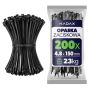 Opaski zaciskowe Maurens 150 x 4.8 mm czarne 200 szt.