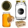 Szklany słój Lierde 900ml 82mm 24 szt. + wieczka złote
