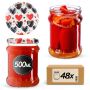 Słoiki na przetwory Kisko 500ml fi82mm 48szt + wieczko Serca