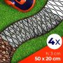 Kratka trawnikowa Montaron pod roboty koszące 47 x 20 cm czarna 4 szt.