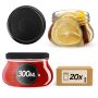 Słoiki na przetwory Raja 300ml fi82mm 20szt + wieczko Czarny mat