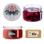 Słoiki na przetwory Denia 250ml 10szt 82mm + wieczko "Folklor z kogutem"