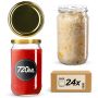 Słoiki na przetwory Niva 720ml 24szt 82mm + wieczka złote