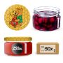 Słoiki na przetwory Denia 250ml 50szt 82mm + wieczko "Miód"