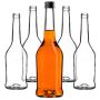 Szklana butelka na nalewkę Loiret 500ml z czarną zakrętką 5 szt.