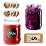 Słoiki na przetwory Jukka 720ml fi82mm 48szt + wieczko Fruit heart