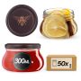Słoiki na przetwory Raja 300ml fi82mm 50szt + wieczko Pszczoła