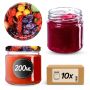 Słoiki na przetwory Lerma 200ml 10szt 66mm + wieczka "Mix owoców"