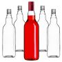 Szklana butelka Monopol 700ml z długą czerwoną zakrętką 5 szt.