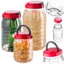 Słoik PET z zakrętką i uchwytem Riccia uniwersalny 2L + 3L + 5L
