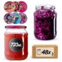 Słoiki na przetwory Jukka 720ml fi82mm 48szt + wieczko Jagodowy mix
