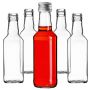 Szklana butelka Monopol 200ml z srebrną zakrętką 100 szt.