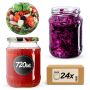 Słoiki na przetwory Jukka 720ml 24szt 82mm + wieczka "Mix warzyw"
