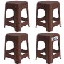 Taboret rattan 45 x 26 cm brązowy, 4 szt.