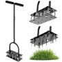 Aerator ręczny sprężynowy Arce z żelaznymi kolcami 84-92 cm czarny