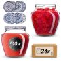 Słoiki na przetwory Sassa 580ml 24szt 82mm + wieczka "Bolesławiec"